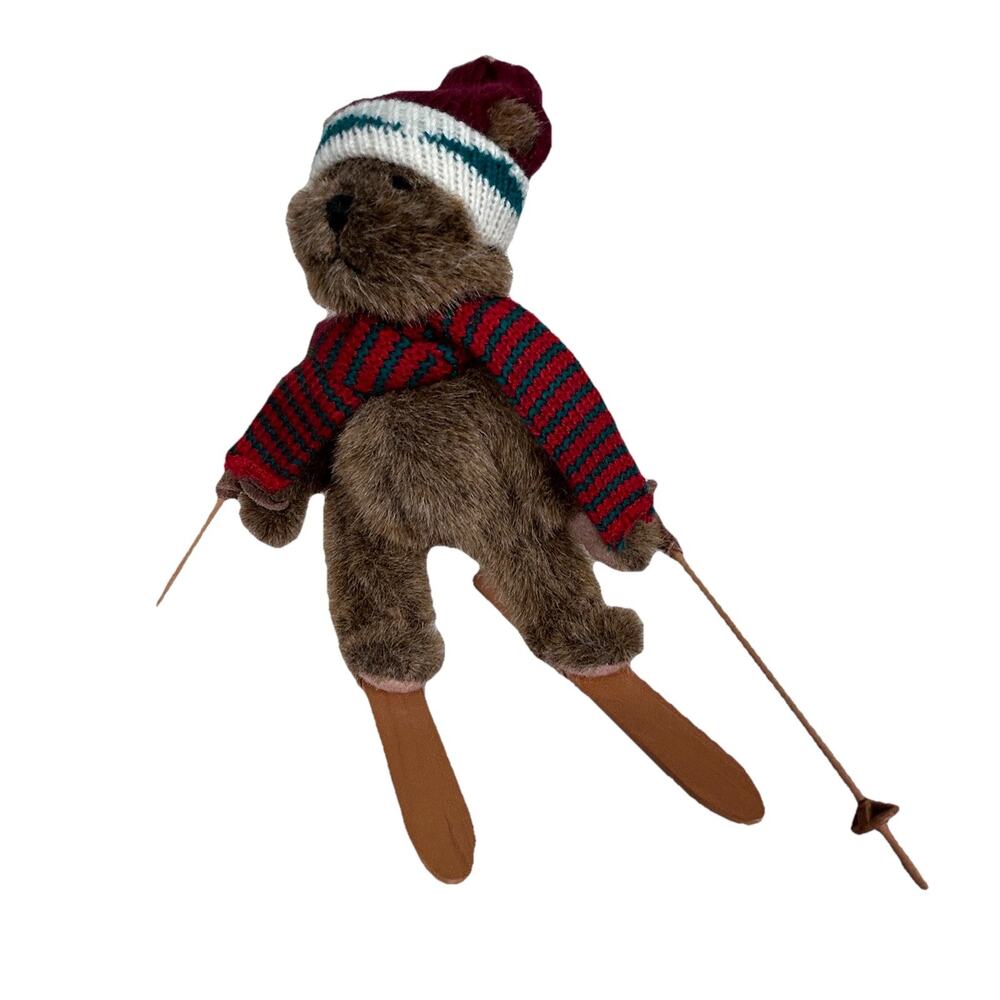 Russ Teddy Bear Lodge Brown Mogul Ski Plush Medium Brown Stuffed 8"